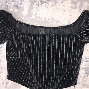 Forever 21 Tops - Glitter Stripe Crop Top Forever 21 Tops - Glitter Stripe Crop Top